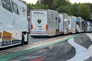 Teams arrive and setup at Circuit Spa-Francorchamps | SRO / JEP