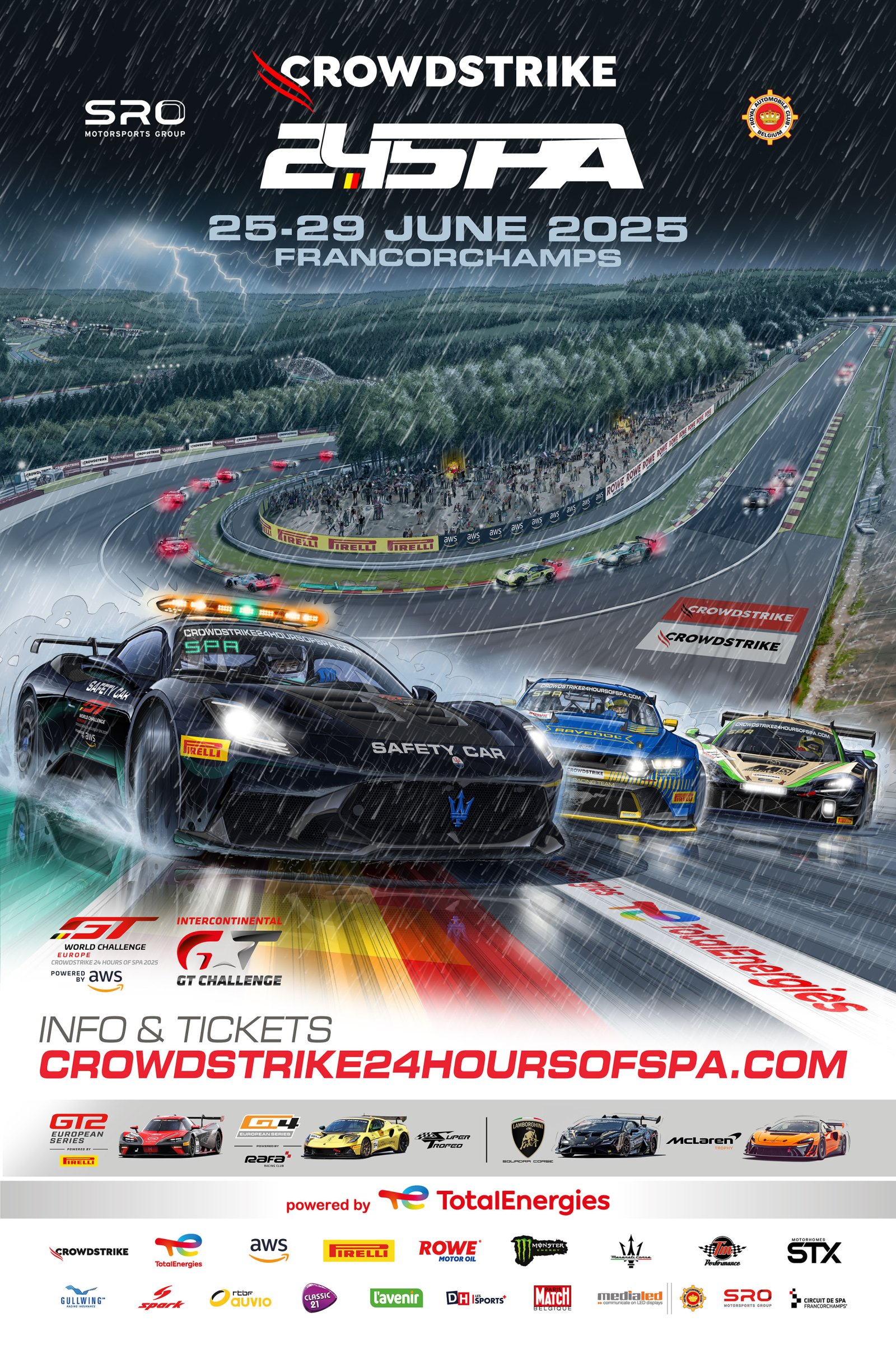 Third collector's edition poster takes us to the heart of the CrowdStrike 24 Hours of Spa