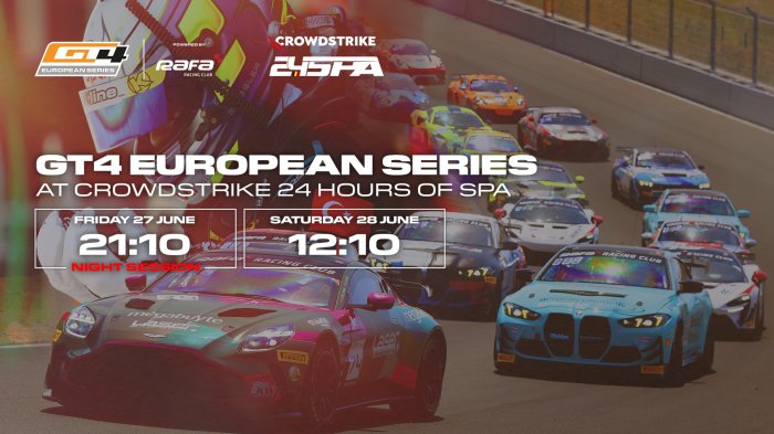 GT4 European Series set for annual highlight at the CrowdStrike 24 Hours of Spa