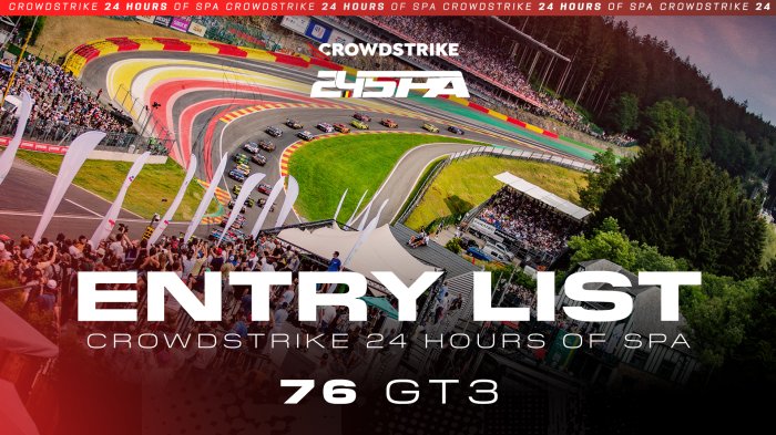 CrowdStrike 24 Hours of Spa set for record-breaking edition