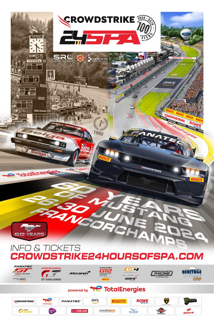 Poster 4 of 10: Ford welcomed back to CrowdStrike 24 Hours of Spa with latest collector&rsquo;s edition poster