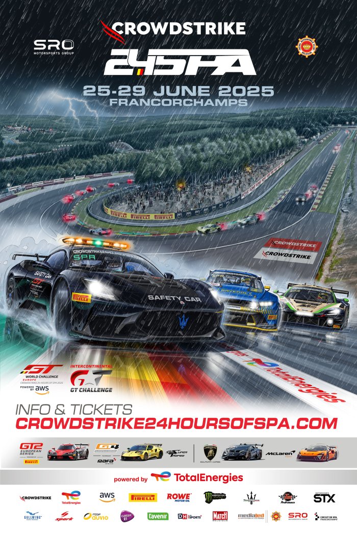 Third collector's edition poster takes us to the heart of the CrowdStrike 24 Hours of Spa